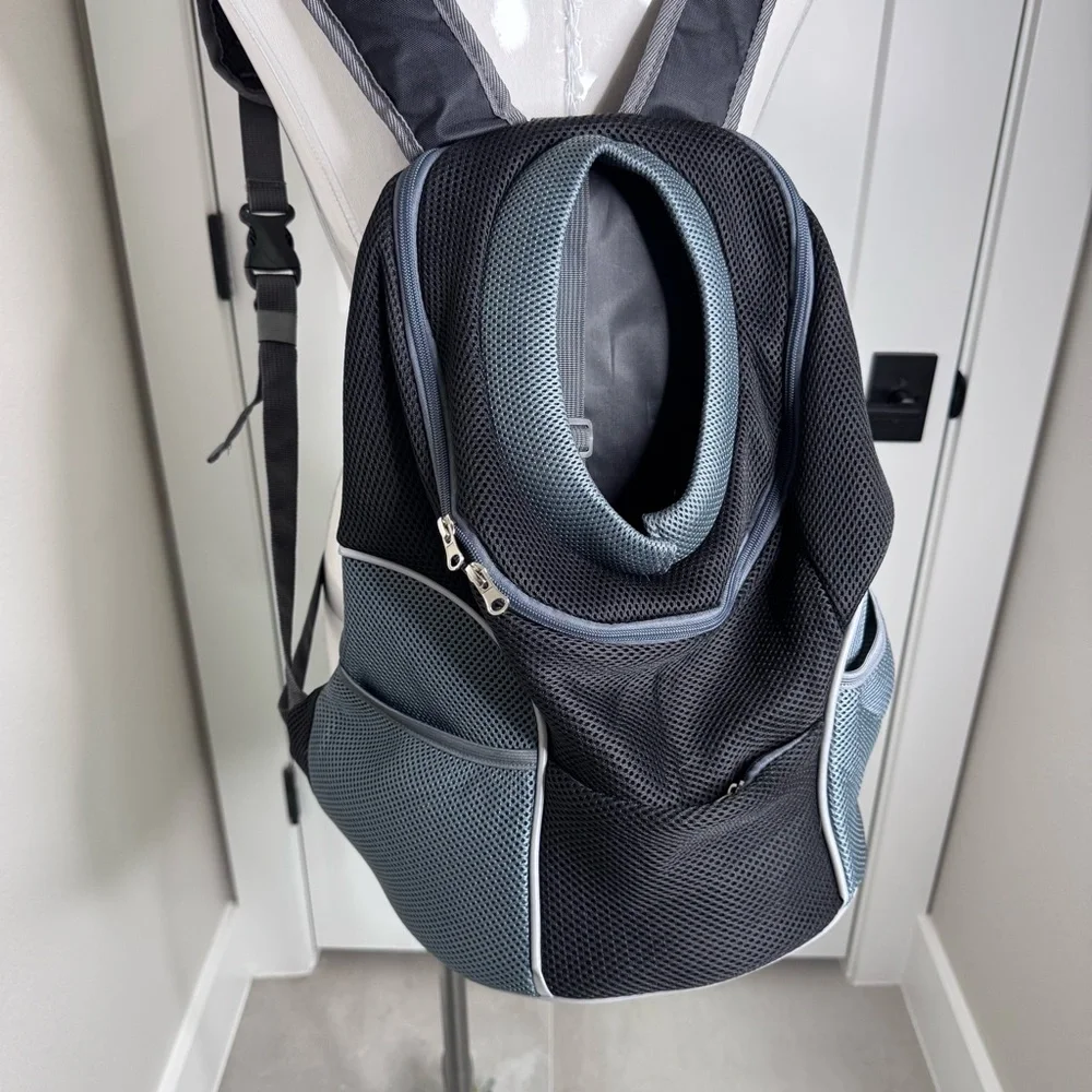Pet Dog Carrier Backpack Adjustable Straps Front and Back Carrier for Small Pets